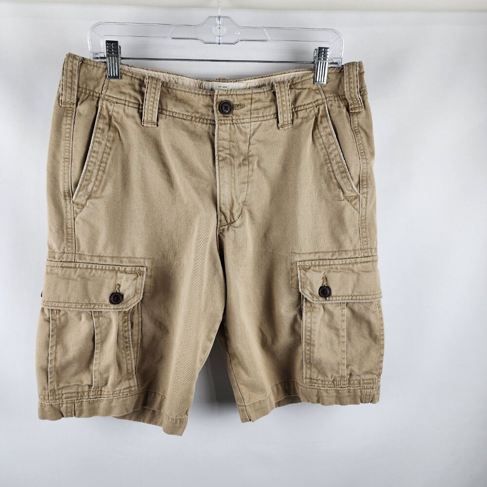 Abercrombie & Fitch Shorts Mens 33x10 Tan Vintage Cargo Shorts